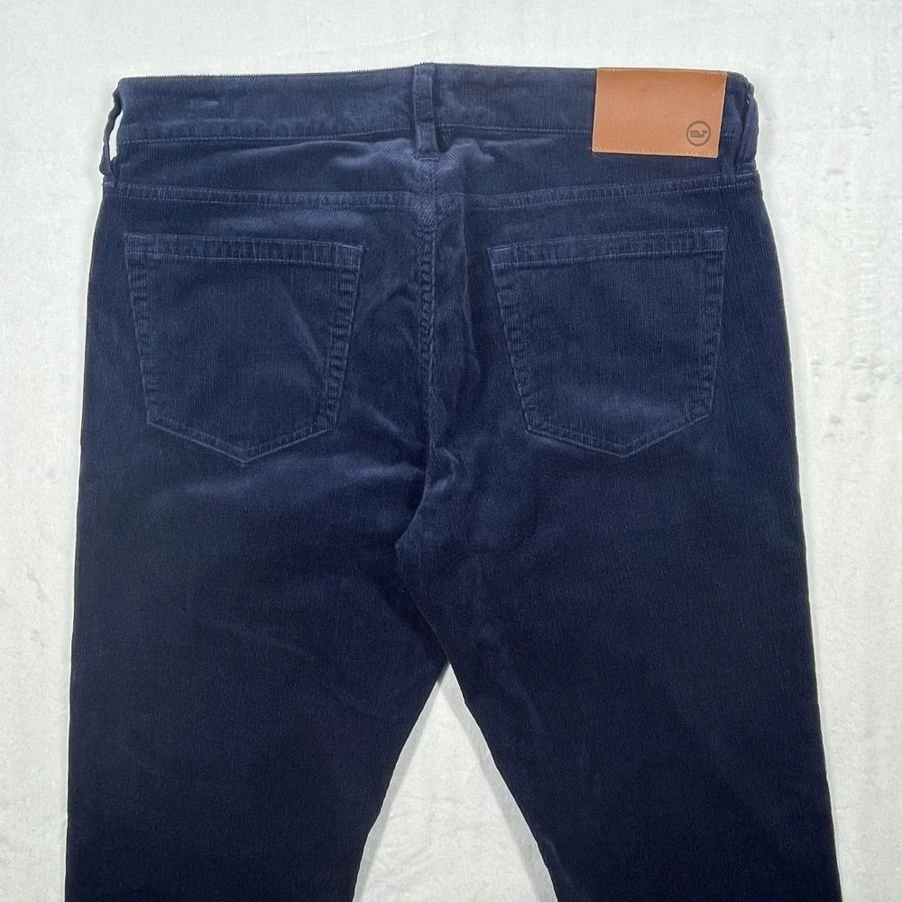 Vineyard Vines Corduroy Pants Mens 32x30 Navy Blue Slim Straight 1P001203 Preppy